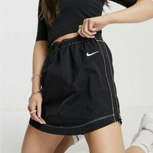 Nike Black Skirt with White Swoosh Logo, size L